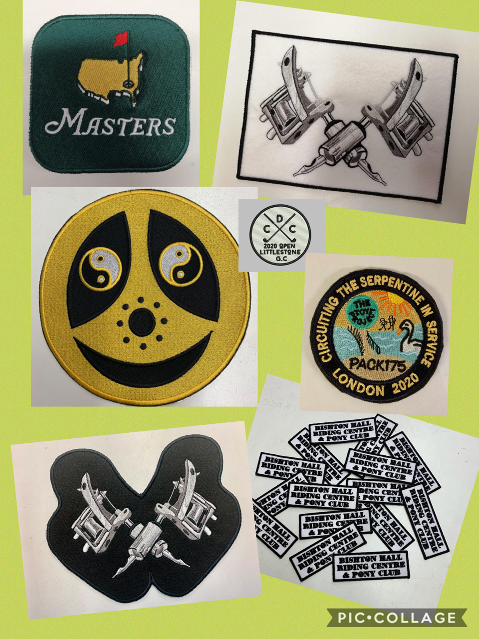 variety of custom embroidery patches