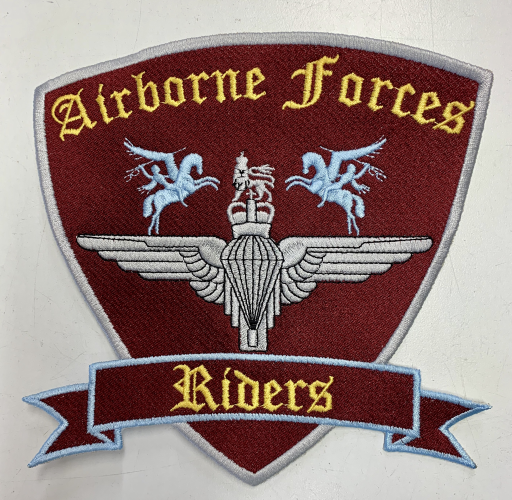 uk back patch motorcycle clubs - Airborne forces riders badge