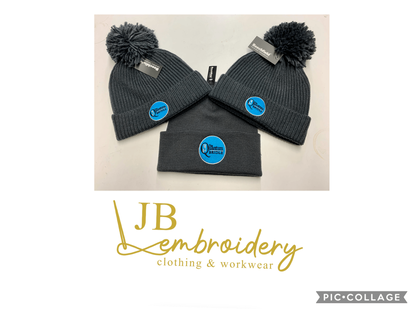personalised embroidered bobble hats