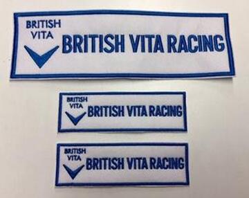 embroidered British vita racing patches